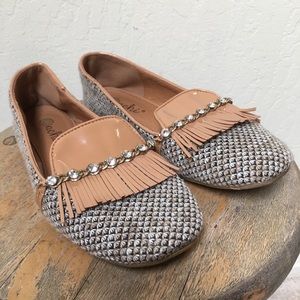 Machi Fabric Slip On Moccasin Loafers
